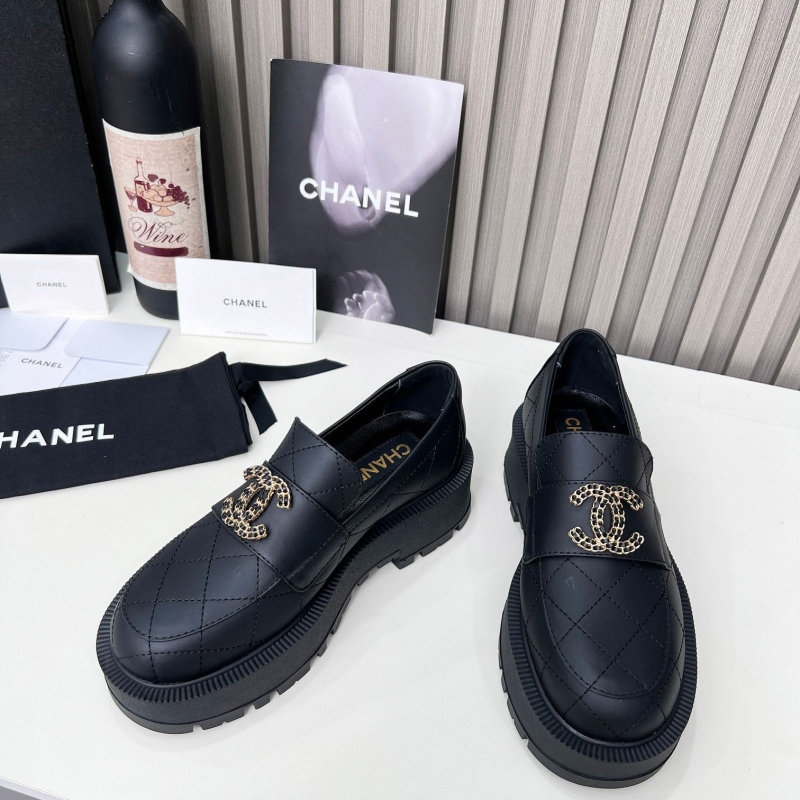 Ch*el leather shoes